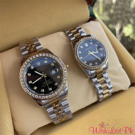 rolex watches couple set.